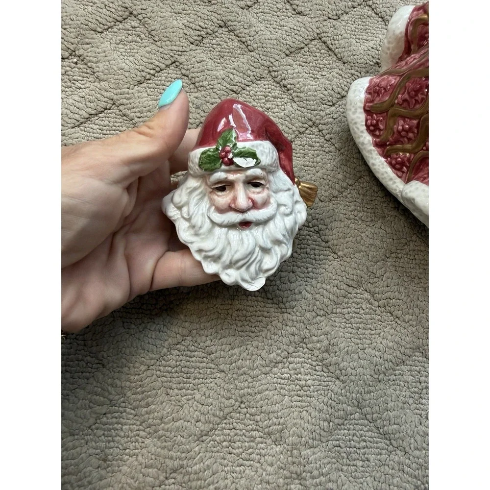 Fitz and Floyd Christmas Santa with bag of toys tea pot